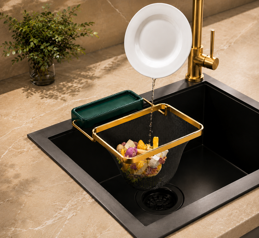 LAVIONS Katlanır Mutfak Lavabo Süzgeci – 50 Filtre Hediye | Tıkanıklık Önleyici
